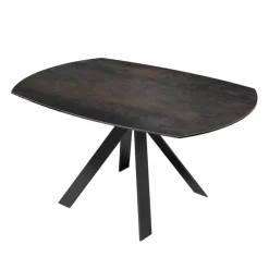 Akante Table De Salle à Manger*New AustinTable moderne en céramique extensible avec pieds en métal noir