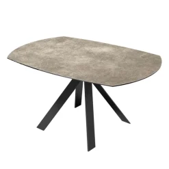 Akante Table De Salle à Manger*New AustinTable moderne en céramique extensible avec pieds en métal noir