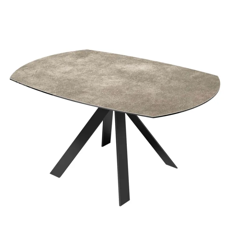 Akante Table De Salle à Manger*New AustinTable moderne en céramique extensible avec pieds en métal noir