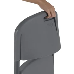 Chaise De Cuisine*NormanChaise pliante en polyéthylène gris foncé