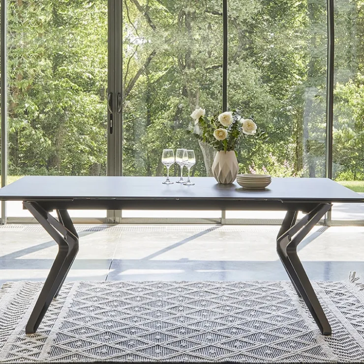 Couture Table De Salle à Manger*Nova Table céramique design extensible pieds en X