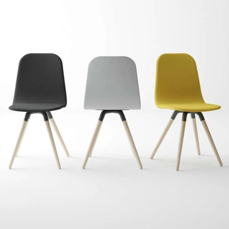 Cancio Chaise Pour Chambre|Chaise De Salle à Manger*Nuba Chaise scandinave en tissu avec pieds en bois