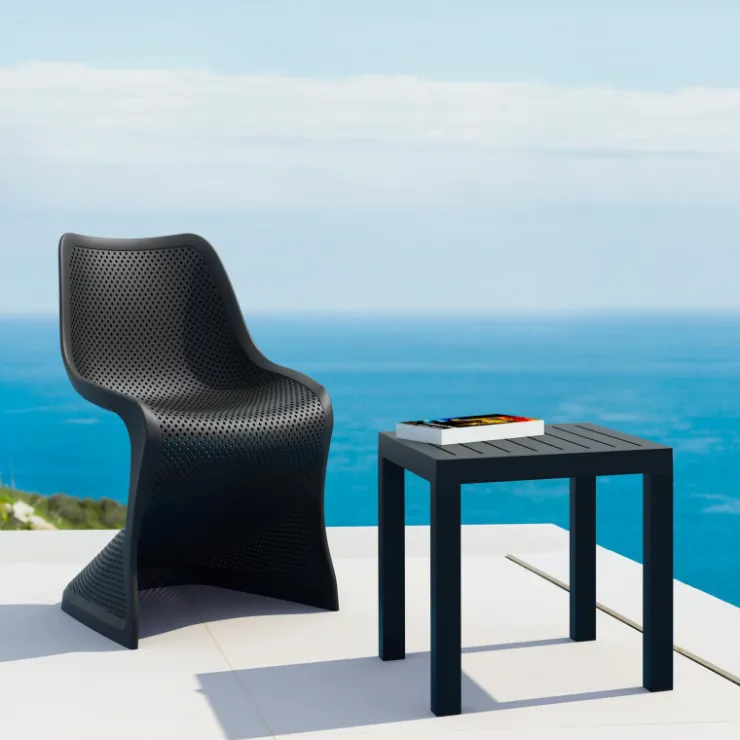 Table De Jardin*Ocean Side Table basse d’appoint carrée en résine pour jardin