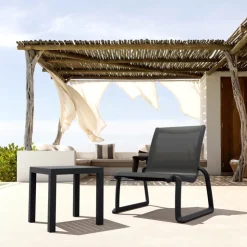 Table De Jardin*Ocean Side Table basse d’appoint carrée en résine pour jardin