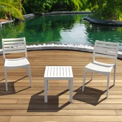 Table De Jardin*Ocean Side Table basse d’appoint carrée en résine pour jardin