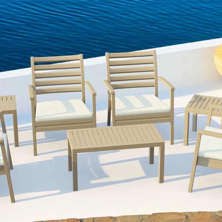Table De Jardin*Ocean Table basse de jardin en résine rectangulaire