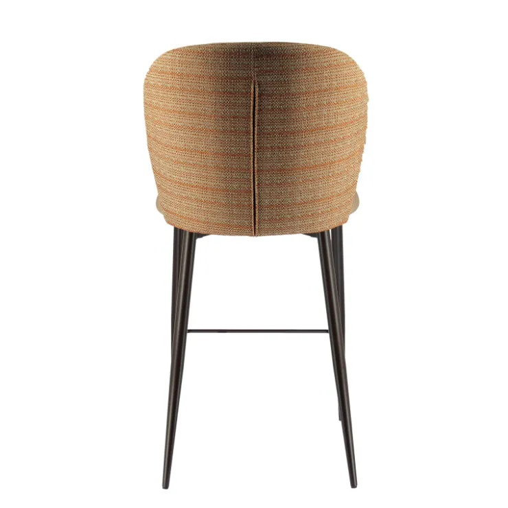 Europea Tabouret Snack (assise +/- 65 Cm)|Tabouret De Bar (assise +/- 80 Cm)*Odette Tabouret snack en tissu bicolore avec pieds en métal