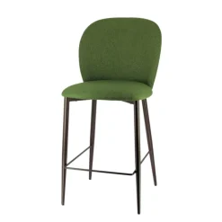Europea Tabouret Snack (assise +/- 65 Cm)|Tabouret De Bar (assise +/- 80 Cm)*Odette Tabouret snack moderne en tissu avec pieds en métal