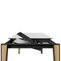 Cancio Table De Salle à Manger*Okaso Table moderne extensible en céramique avec pieds bois et métal