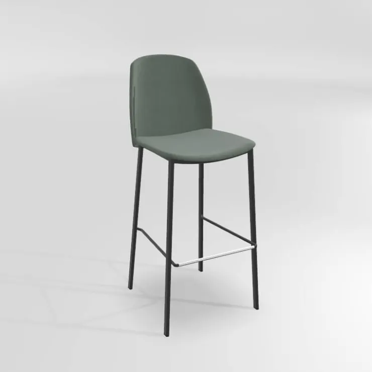 Perfecta Tabouret De Bar (assise +/- 80 Cm)*Olivia Tabouret de bar en tissu avec pieds métal