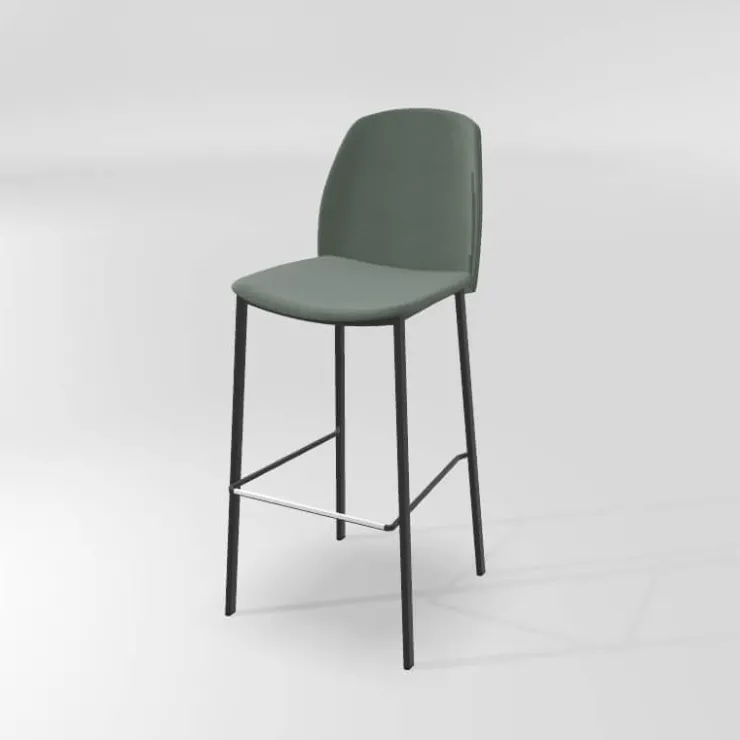 Perfecta Tabouret De Bar (assise +/- 80 Cm)*Olivia Tabouret de bar en tissu avec pieds métal
