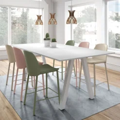 Perfecta Tabouret Snack (assise +/- 65 Cm)|Tabouret De Bar (assise +/- 80 Cm)*Olivia Tabouret snack tendance en simili rembourré