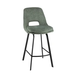 Tabouret Snack (assise +/- 65 Cm)|Tabouret De Bar (assise +/- 80 Cm)*OlivierTabouret snack en tissu avec pieds en métal