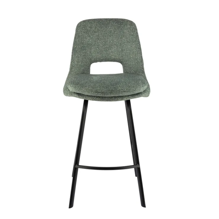 Tabouret Snack (assise +/- 65 Cm)|Tabouret De Bar (assise +/- 80 Cm)*OlivierTabouret snack en tissu avec pieds en métal