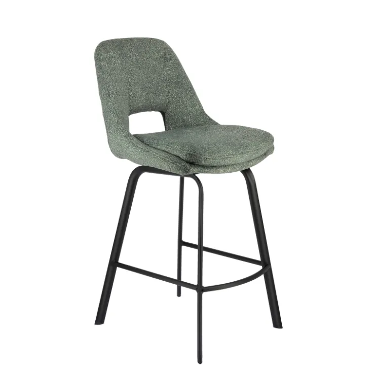 Tabouret Snack (assise +/- 65 Cm)|Tabouret De Bar (assise +/- 80 Cm)*OlivierTabouret snack en tissu avec pieds en métal