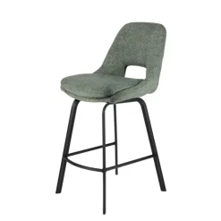 Tabouret Snack (assise +/- 65 Cm)|Tabouret De Bar (assise +/- 80 Cm)*OlivierTabouret snack en tissu avec pieds en métal