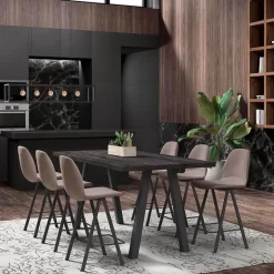 Perfecta Tabouret Snack (assise +/- 65 Cm)|Tabouret De Bar (assise +/- 80 Cm)*Ona Tabouret snack en tissu style moderne