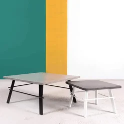 Neoh Table De Salon*Opale Table basse design carrée en béton ciré fabrication française