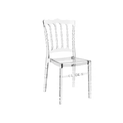 Chaise De Cuisine|Chaise De Salle à Manger*Opera Chaise Napoléon empilable revisitée en polycarbonate transparent