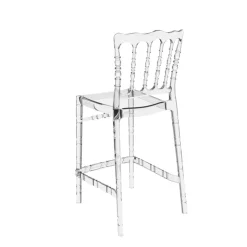 Tabouret Snack (assise +/- 65 Cm)|Tabouret De Bar (assise +/- 80 Cm)*Opera Tabouret snack empilable style Napoléon en polycarbonate transparent