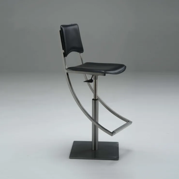 Carrier Tabouret Snack (assise +/- 65 Cm)|Tabouret De Bar (assise +/- 80 Cm)*Ophélie ® Tabouret réglable en métal et croûte de cuir