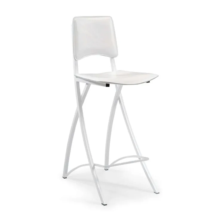 Carrier Tabouret Snack (assise +/- 65 Cm)|Tabouret De Bar (assise +/- 80 Cm)*Ophélie ® Tabouret snack de fabrication française en métal et croûte de cuir