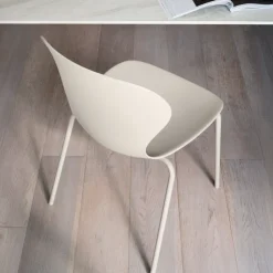 Chaise De Cuisine|Chaise De Salle à Manger*OPS ! Connubia© Chaise italienne empilable en polypropylène avec pieds en métal