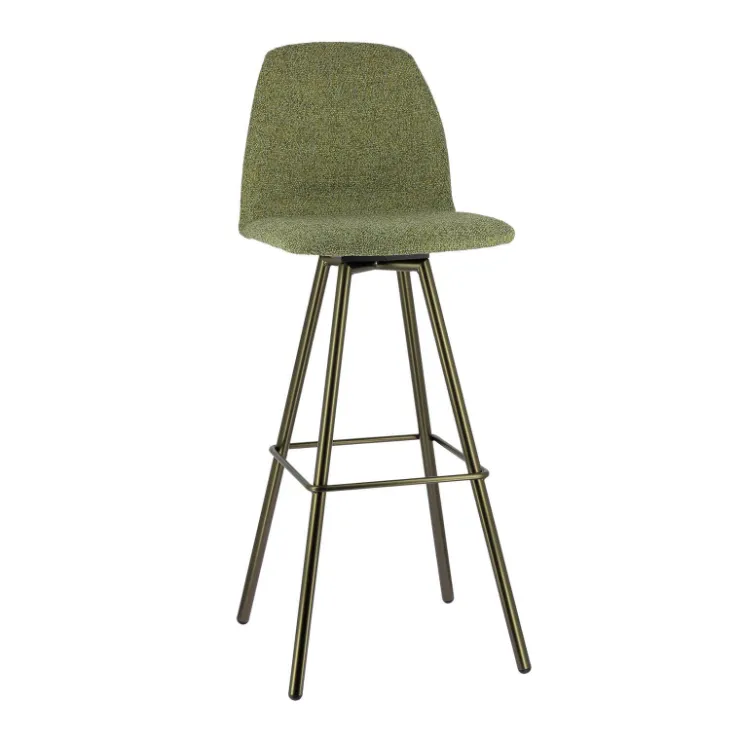 Perfecta Tabouret De Bar (assise +/- 80 Cm)*Osaka Tabouret de bar moderne en tissu et pieds en métal