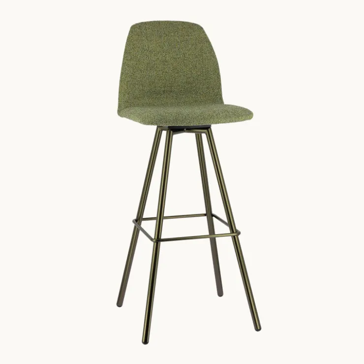 Perfecta Tabouret De Bar (assise +/- 80 Cm)*Osaka Tabouret de bar moderne en tissu et pieds en métal