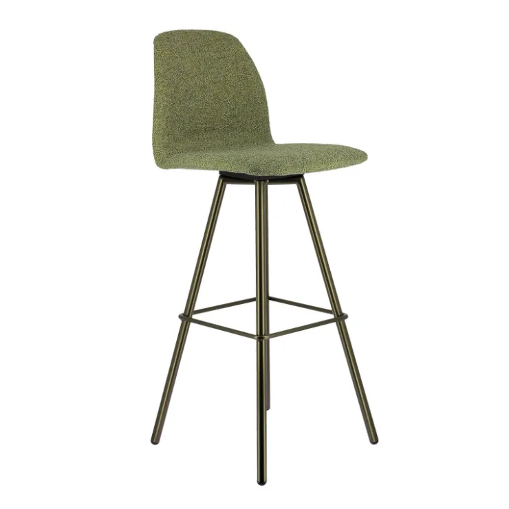 Perfecta Tabouret De Bar (assise +/- 80 Cm)*Osaka Tabouret de bar moderne en tissu et pieds en métal