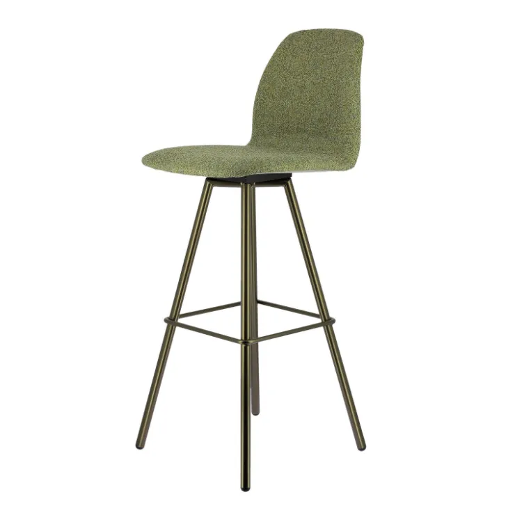 Perfecta Tabouret De Bar (assise +/- 80 Cm)*Osaka Tabouret de bar moderne en tissu et pieds en métal