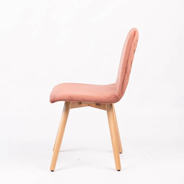 Sessio Chaise De Salle à Manger|Chaise Salon*Pandora diamant Chaise scandinave en tissu dos matelassé pieds bois