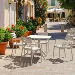 Chaise De Jardin|Fauteuil De Jardin*Paris Fauteuil de jardin empilable en polypropylène avec accoudoirs