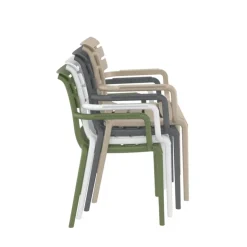 Chaise De Cuisine|Chaise De Salle à Manger*Paris Fauteuil moderne empilable en polypropylène