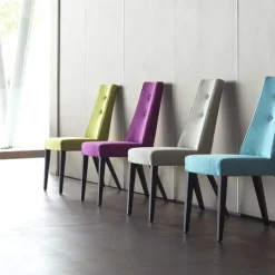 Lujosa Chaise De Salle à Manger|Chaise Salon*Park Chaise contemporaine en tissu et pieds bois