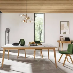Dasras Table De Salle à Manger*Paul Table à manger scandinave en bois et céramique