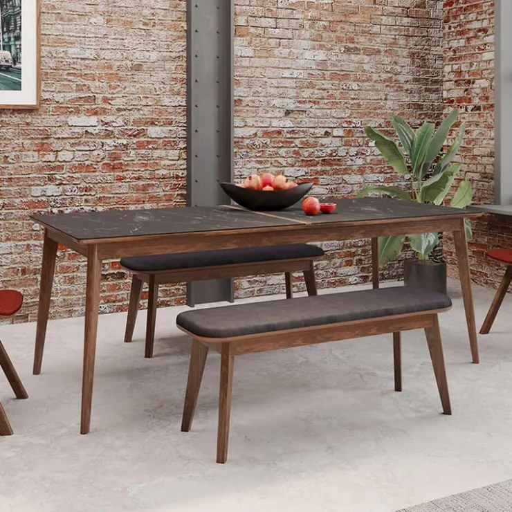 Dasras Table De Salle à Manger*Paul Table extensible en bois et en céramique