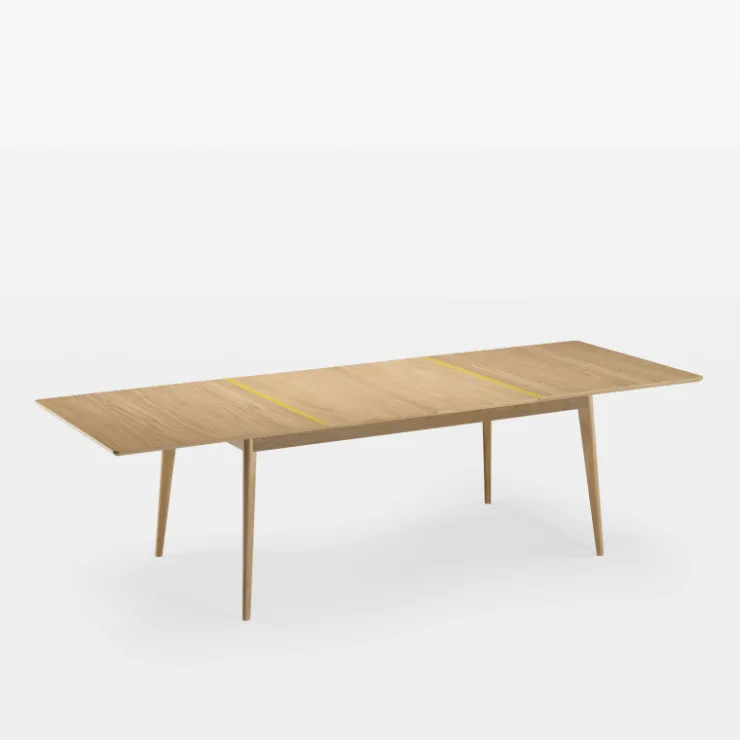 Dasras Table De Salle à Manger*Paul Table extensible scandinave en boisavec liseré coloré
