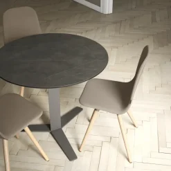 Cancio Table De Cuisine|Table Pour Petit Espace*Peliccan Table ronde petit espace en céramique et métal
