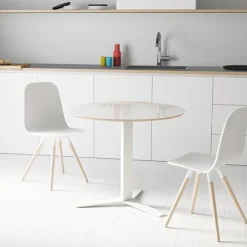 Cancio Table De Cuisine|Table Pour Petit Espace*Peliccan Table ronde petit espace en verre et métal