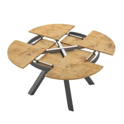 Ozzio Table De Salle à Manger|Table Pour Petit Espace*PetaloTable ronde design extensible avec pieds en métal