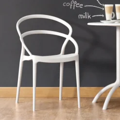 Chaise De Cuisine|Chaise De Salle à Manger*Pia Chaise tendance empilable en polypropylène