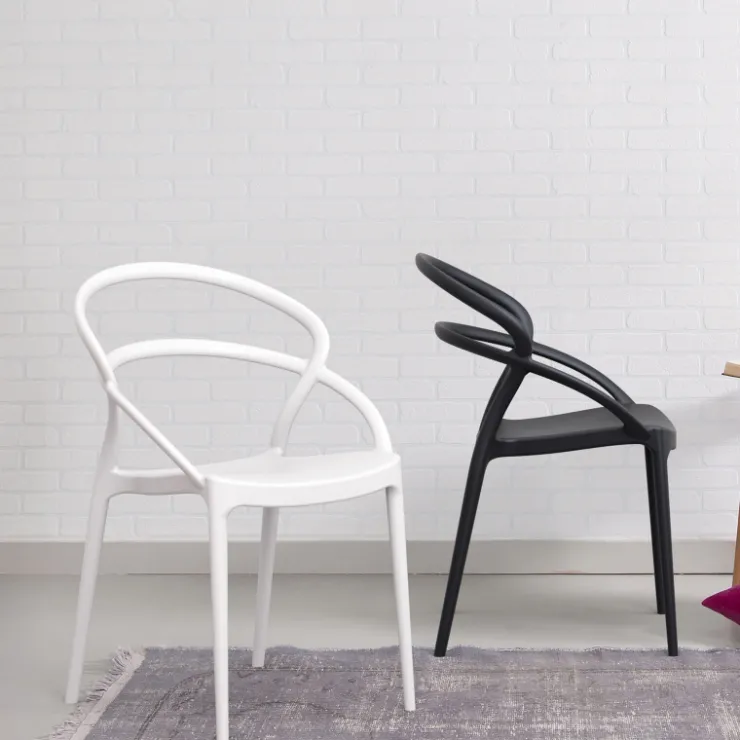 Chaise De Cuisine|Chaise De Salle à Manger*Pia Chaise tendance empilable en polypropylène