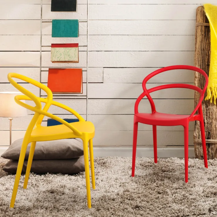 Chaise De Cuisine|Chaise De Salle à Manger*Pia Chaise tendance empilable en polypropylène