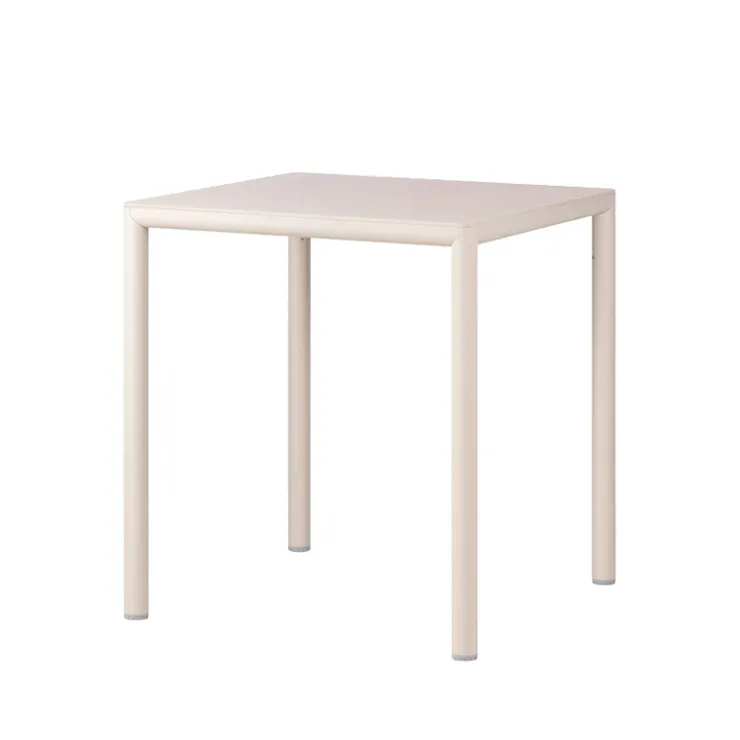 Table De Jardin*Piave Table de jardin carrée en stratifié avec pieds en aluminium