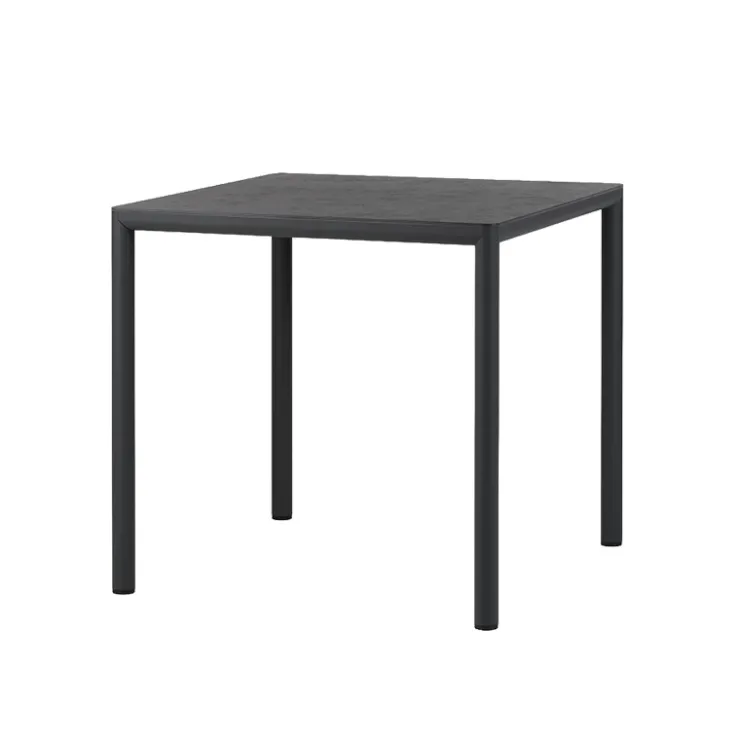 Table De Jardin*Piave Table de jardin carrée en stratifié avec pieds en aluminium