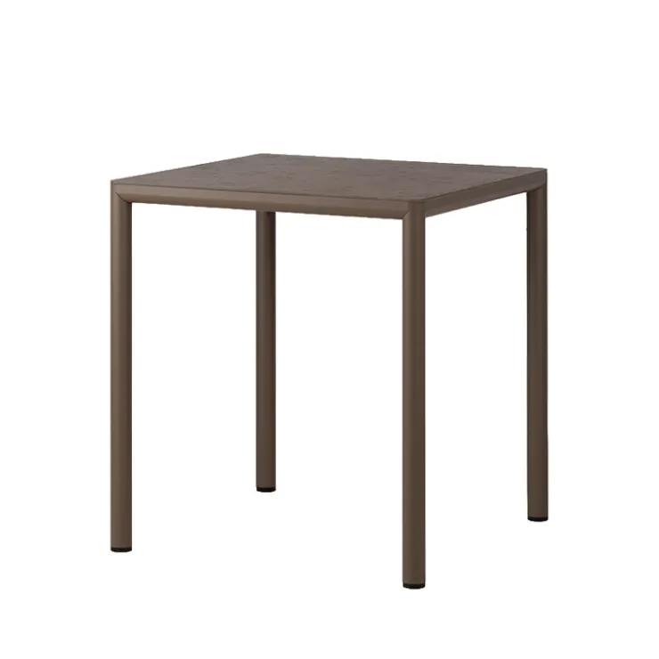 Table De Jardin*Piave Table de jardin carrée en stratifié avec pieds en aluminium