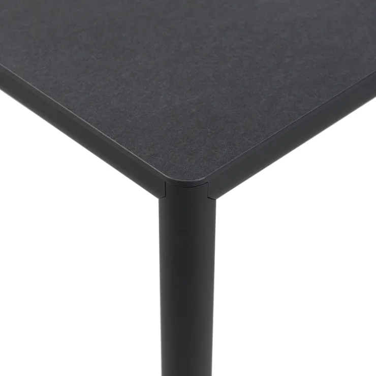 Table De Jardin*Piave Table de jardin carrée en stratifié avec pieds en aluminium