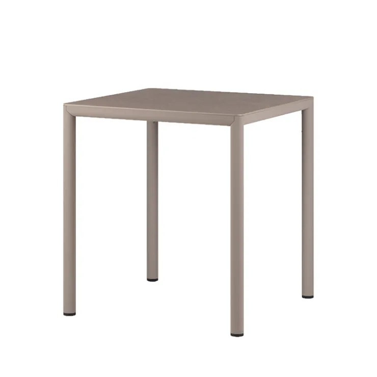 Table De Jardin*Piave Table de jardin carrée en stratifié avec pieds en aluminium