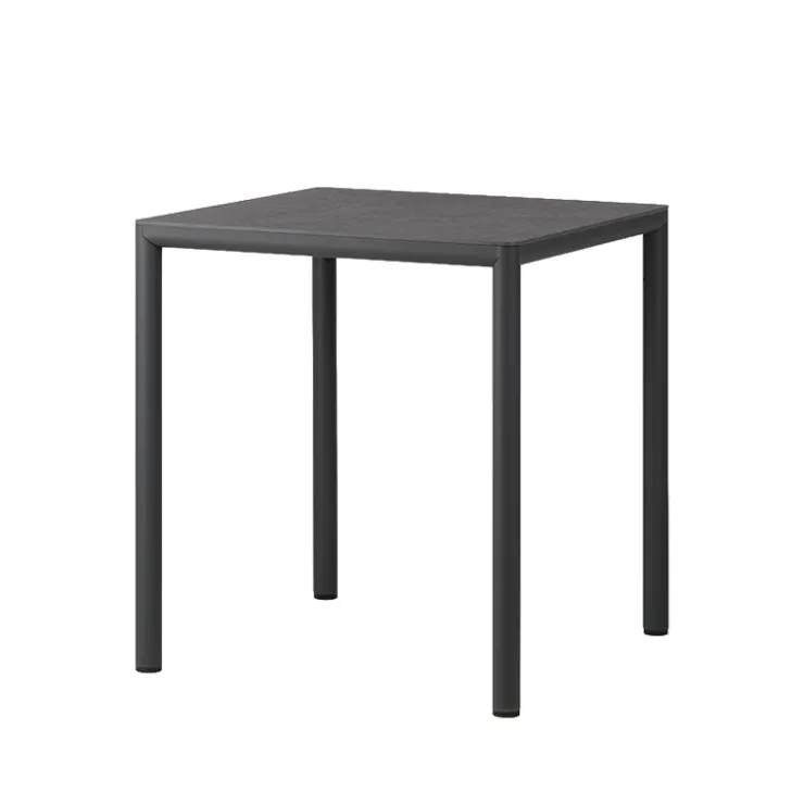 Table De Jardin*Piave Table de jardin carrée en stratifié avec pieds en aluminium